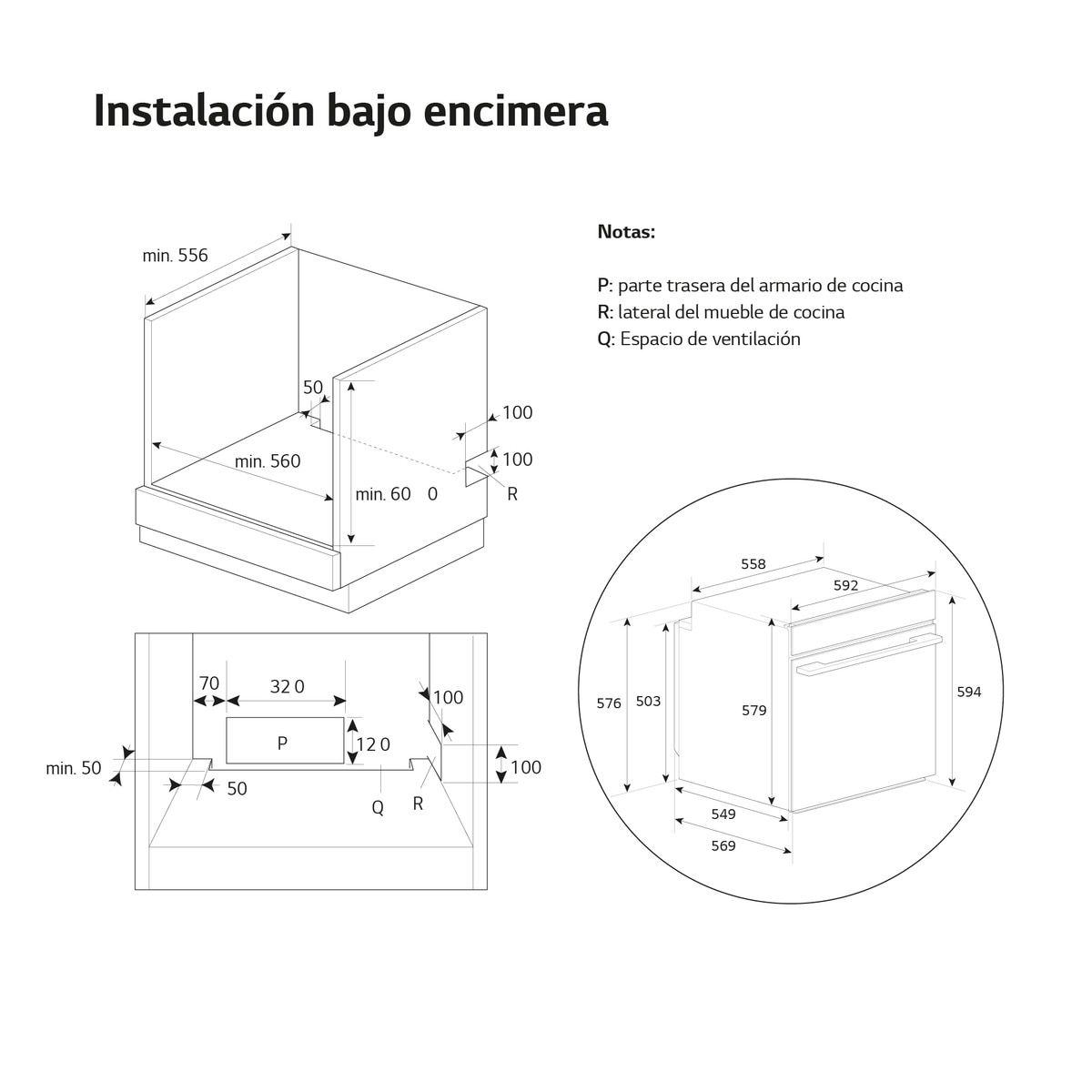 Horno multifunción LG pirolítico, 76 l, display LCD con mando giratorio, función Instaview - WSED7612S Acero Inox-12