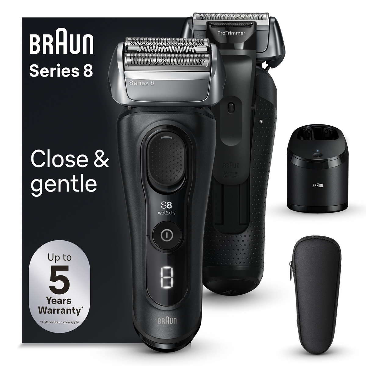 Máquina de Barbear Braun Series 8 S8560cc com Aparador de Precisão Preto-8