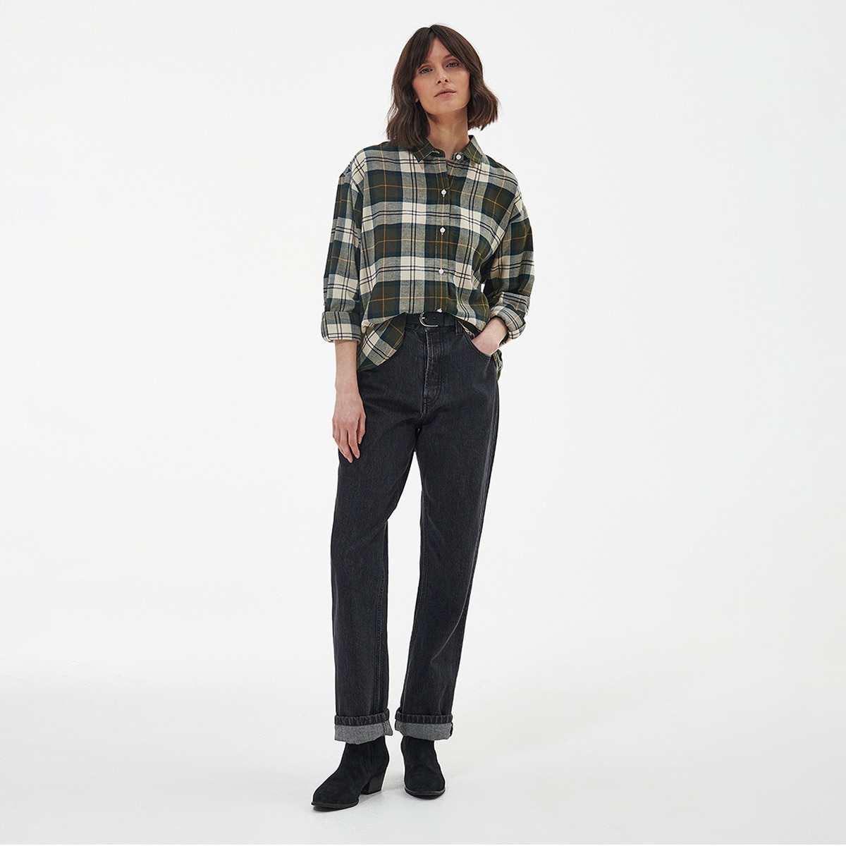 Camisa de senhora Castanho-3