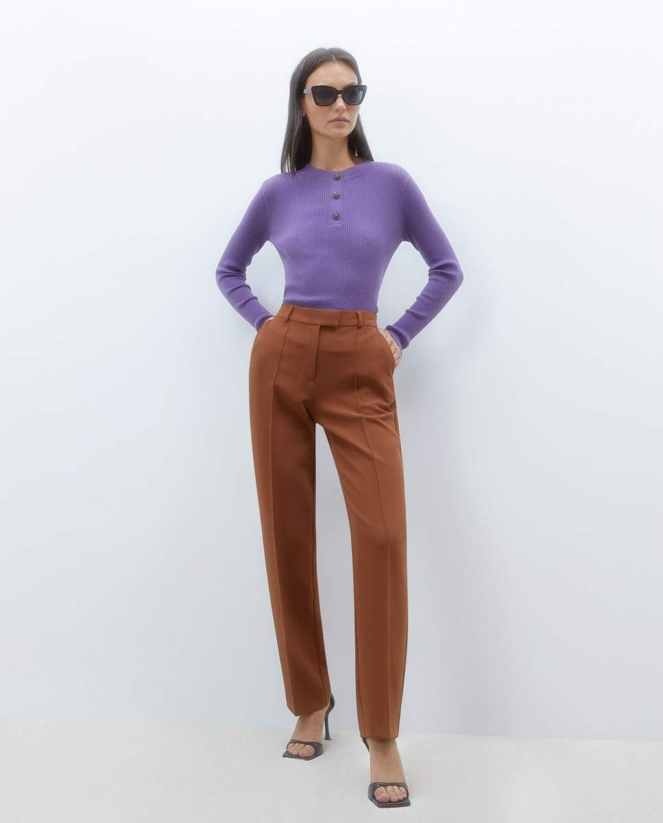 Pull en maille à col rond