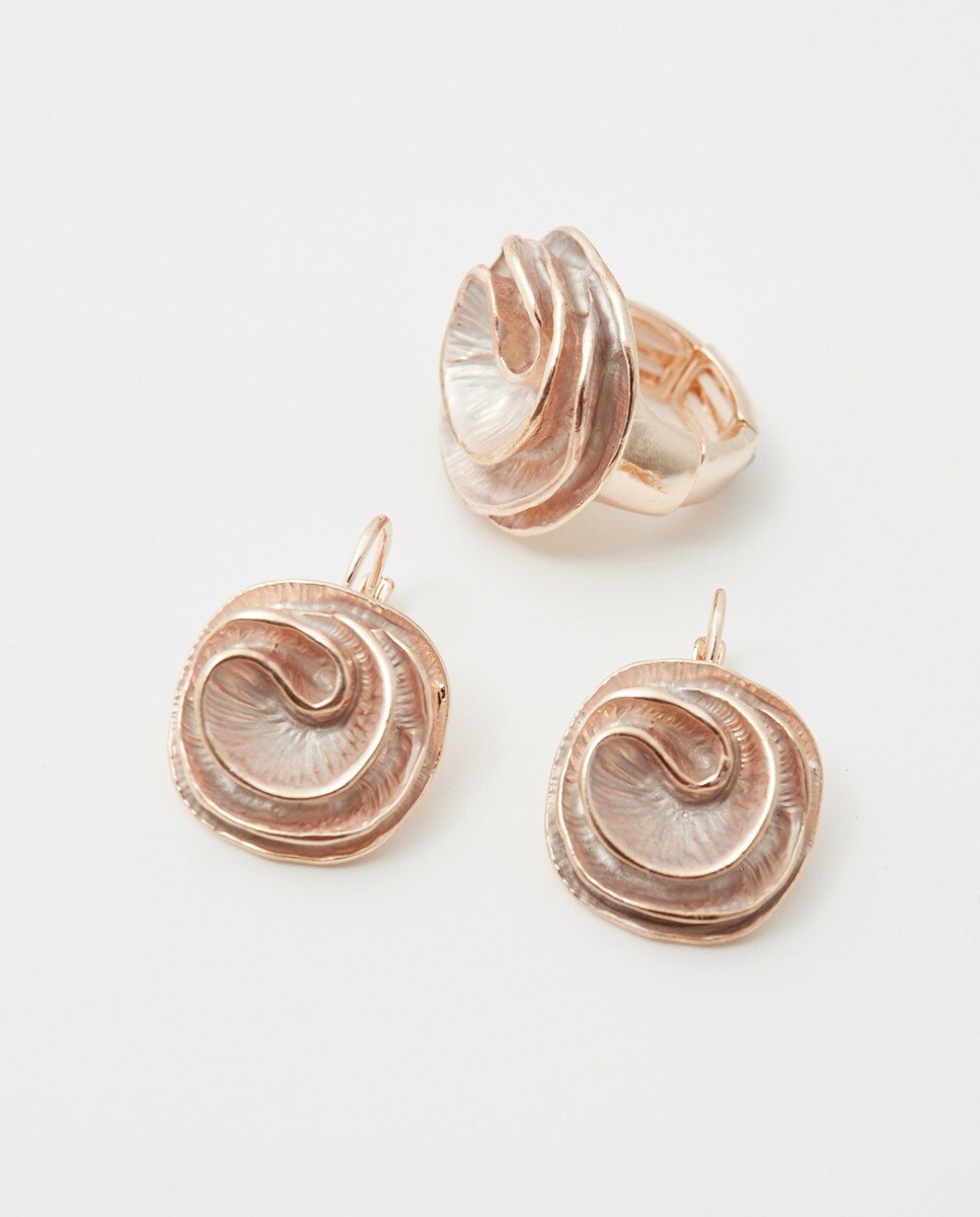 Ensemble fleur perlée