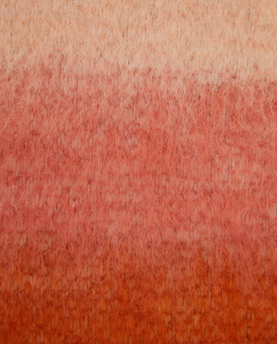 Cachecol às Riscas e em Tecido de Fibras Naturais - Multicolor Multicolor-3