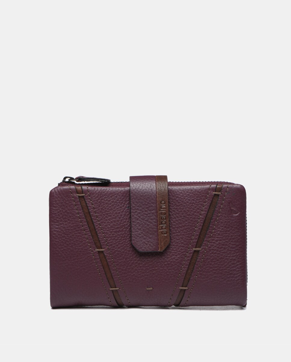 Pochette moyenne lilas avec portecartes intérieurs