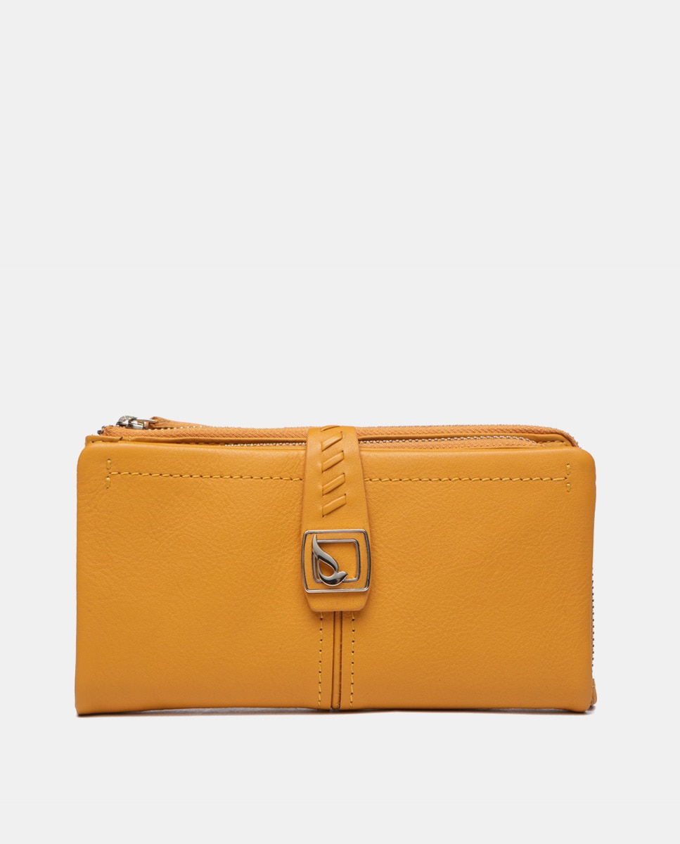 Grande pochette avec logo en métal
