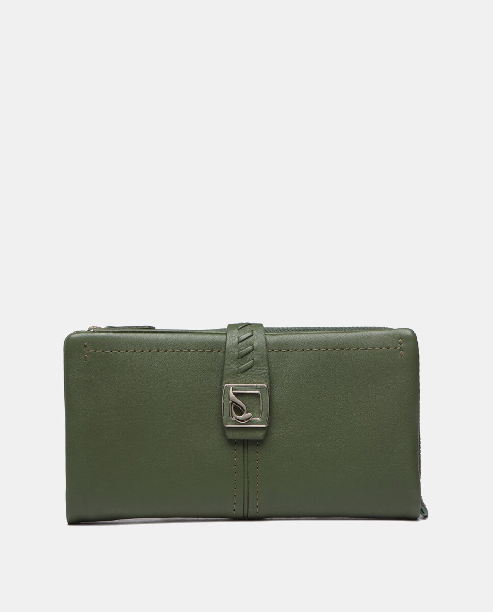Grande pochette avec logo en métal