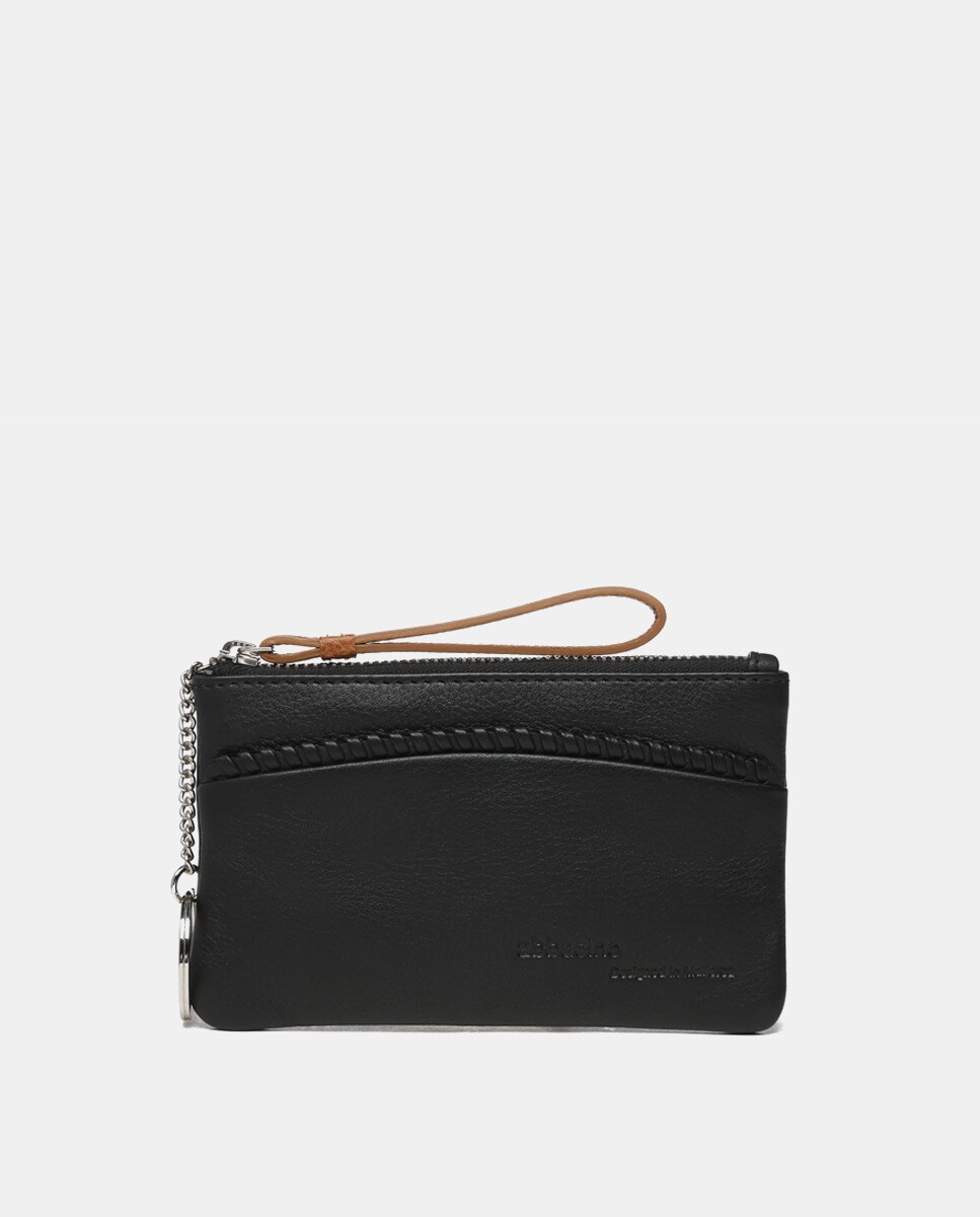 Portemonnaie avec logo et détails gravés