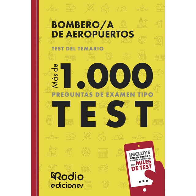 Imagen 0 de Bombero a de Aeropuertos. Test del Temario. Más de 1.000 preguntas de examen tipo test  (Tapa blanda)
