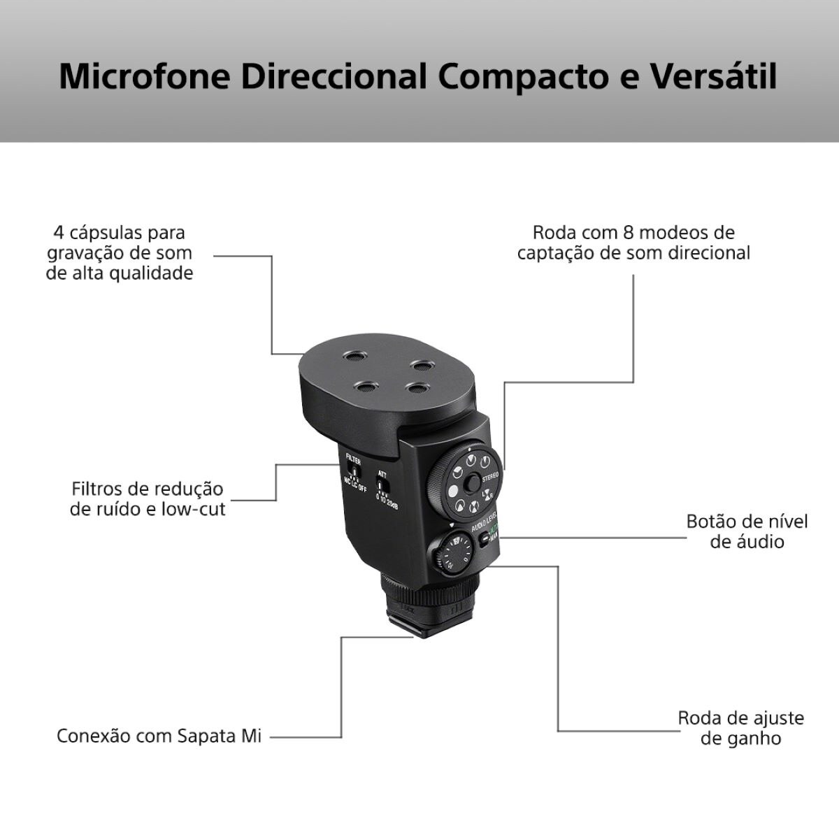 Microfone Shotgun Sony ECM-M1 4