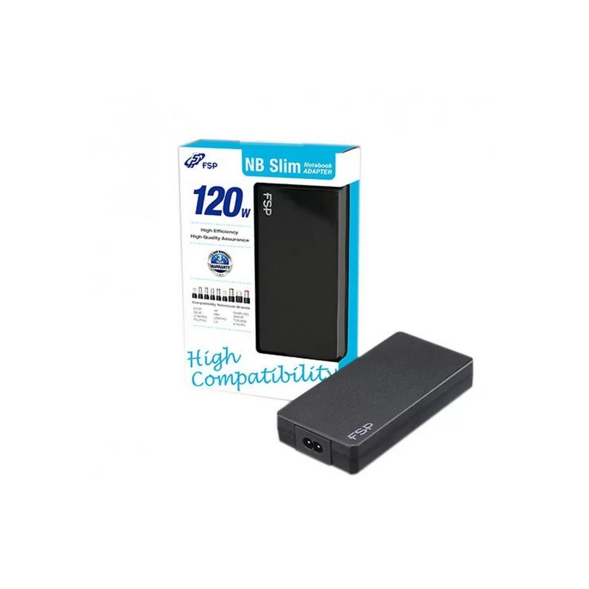 Imagem 0 de Carregador FSP Laptop Adaptador e Transformador FSP NB Slim Pro 120W 19V/6.32A 9P +88% - Preto