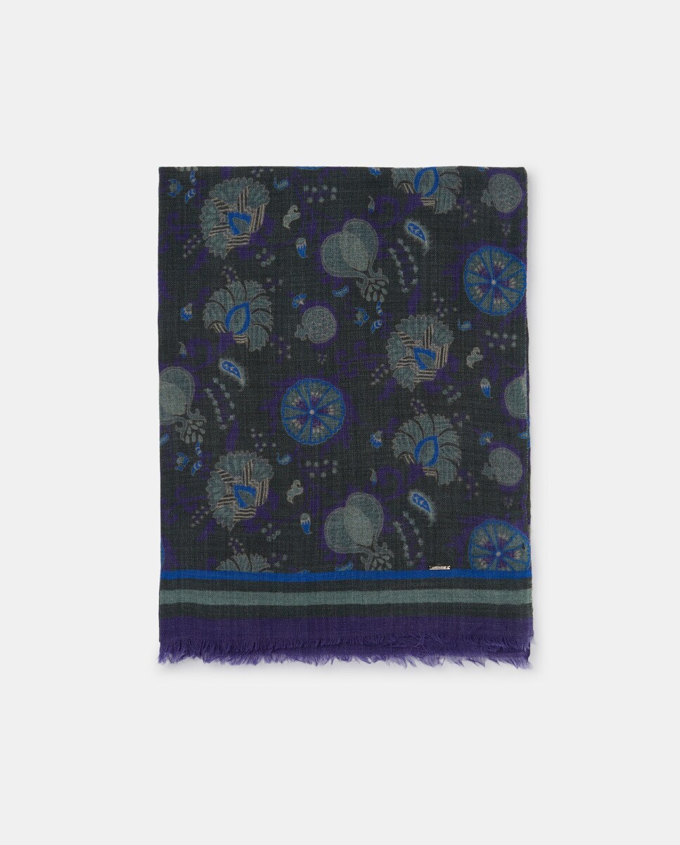 Foulard en laine à motif
