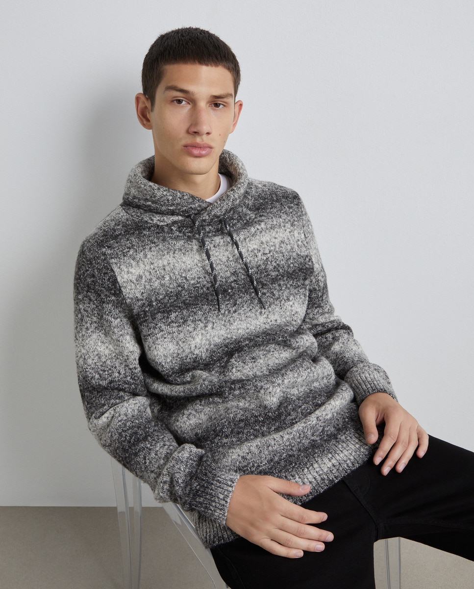 Pull col châle dégradé