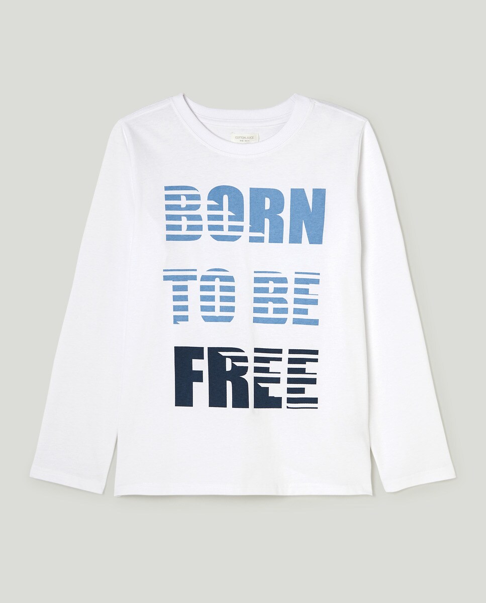 Tshirt manches longues imprimé texte