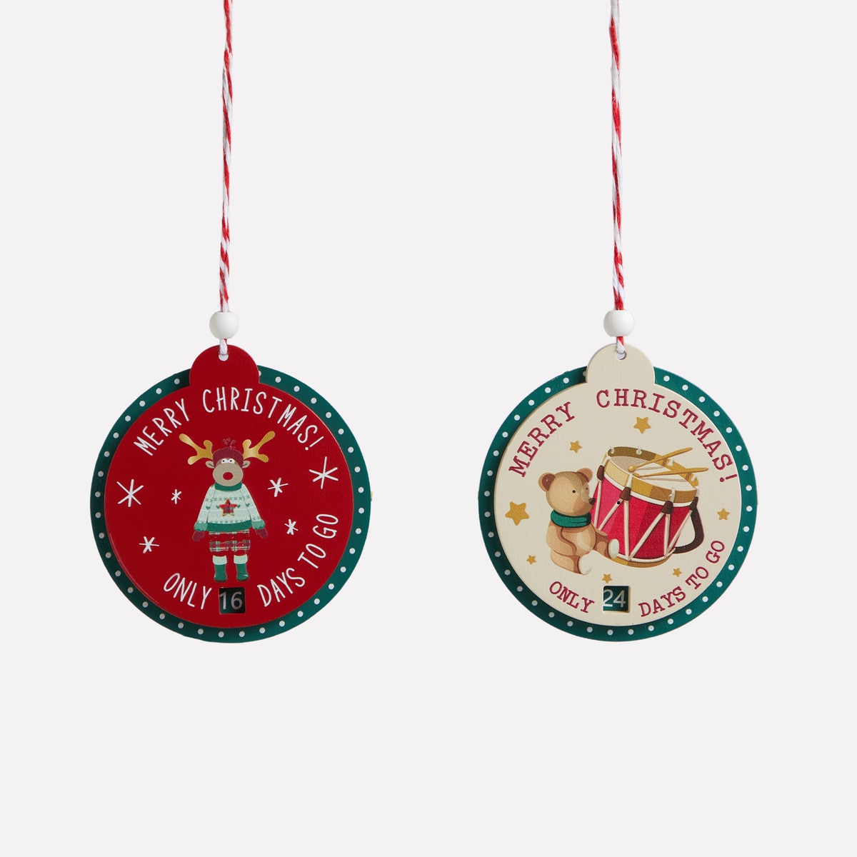 Colgante de madera Adviento Vintage Modelos Surtidos Navidad El Corte Inglés Multicolor-1