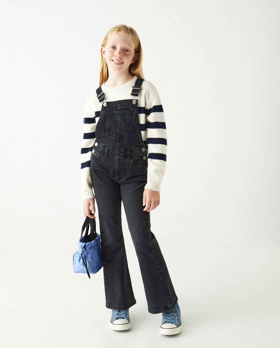 Salopette denim flare