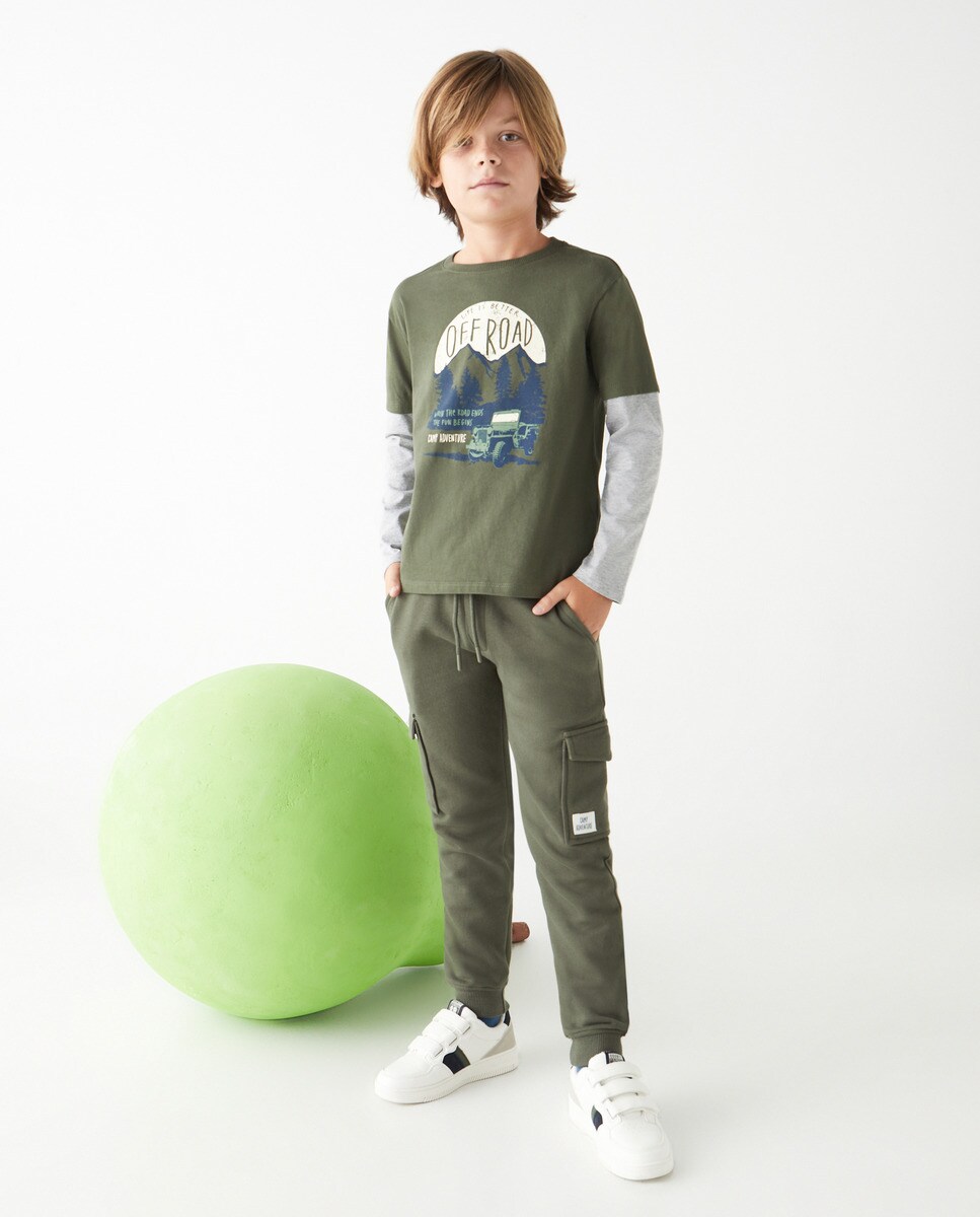 Pantalon en style cargo