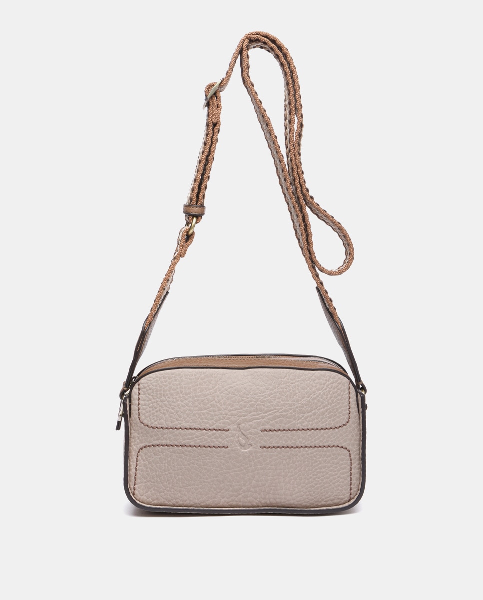 Sac à bandoulière moyen zippé en matières recyclées