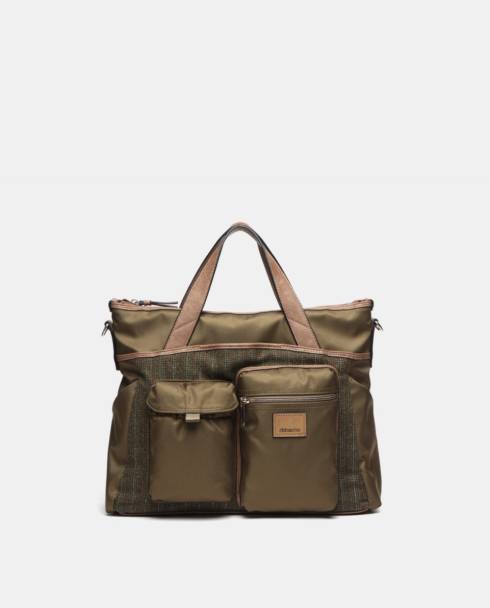 Sac cabas en matières recyclées à bandoulière amovible