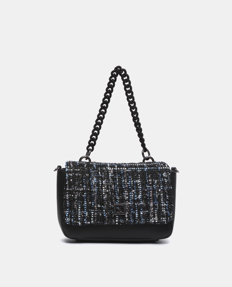 Sac à main en tweed avec plusieurs anses