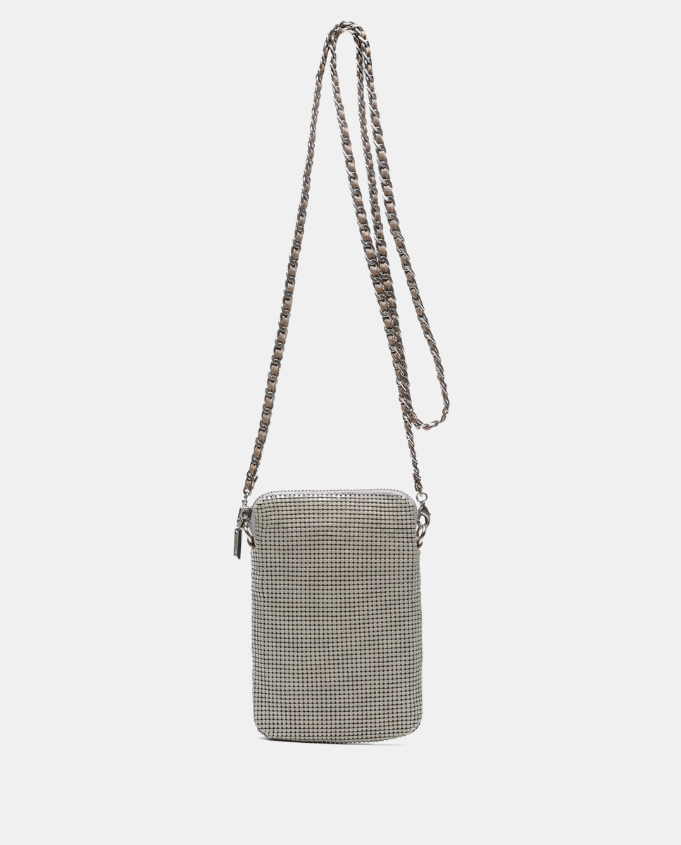 Sacoche pour téléphone en maille métallique