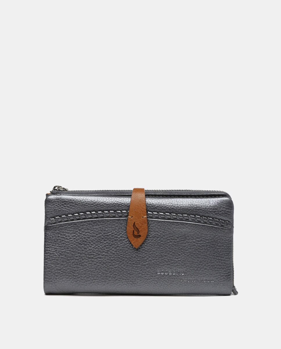 Grande pochette avec logo et détails gravés