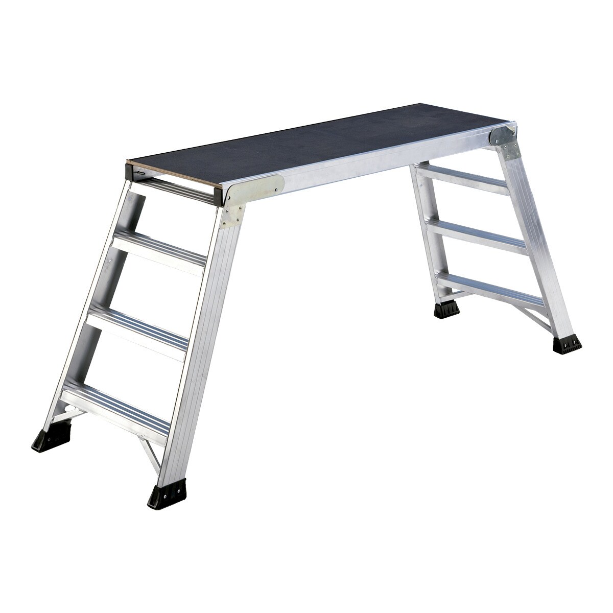 Plataforma de Trabalho Dobrável com 3 Degraus - 87 cm Aço/Preto-1