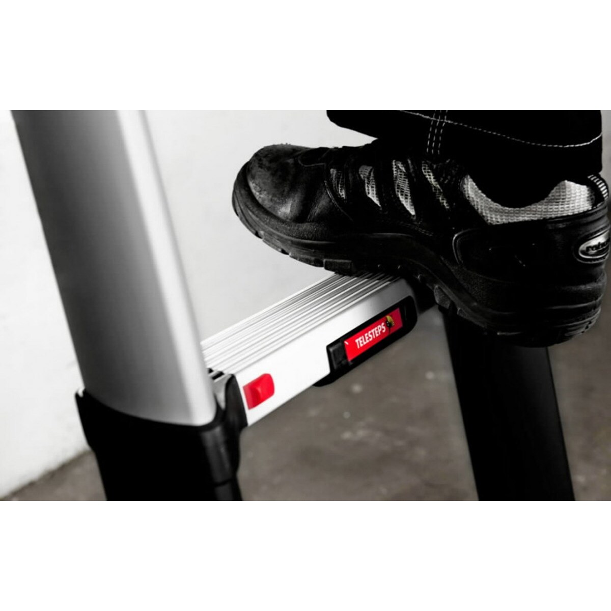 Escada Telescópica Prime Line 4,10 m - 13 Degraus Aço/Preto-7