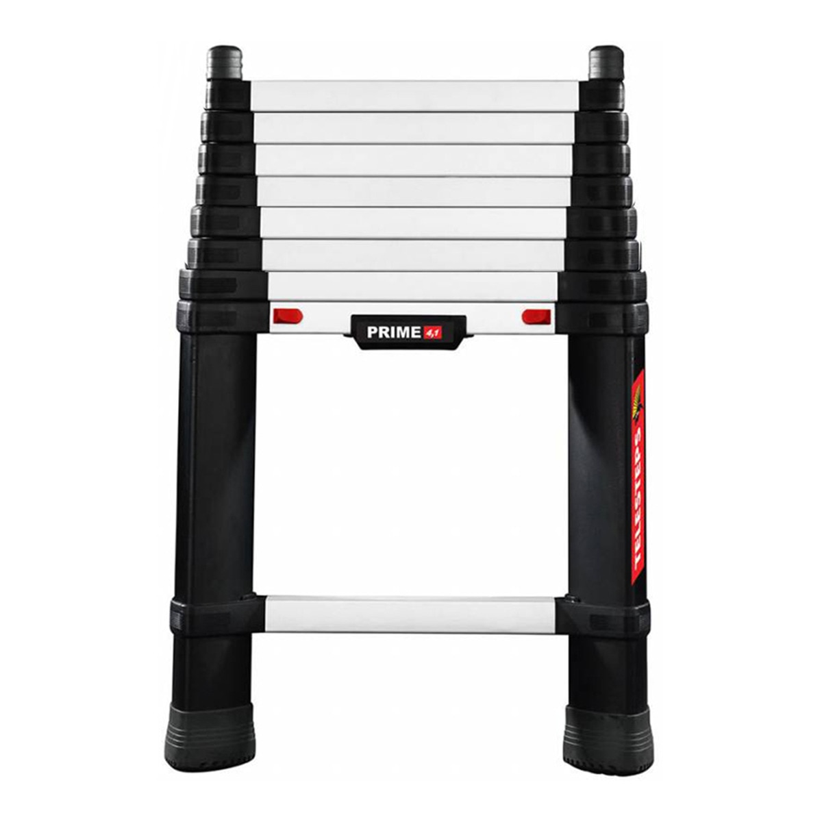 Escalera Telescópica Prime Line 3 m - 9 Peldaños Acero / Negro-5
