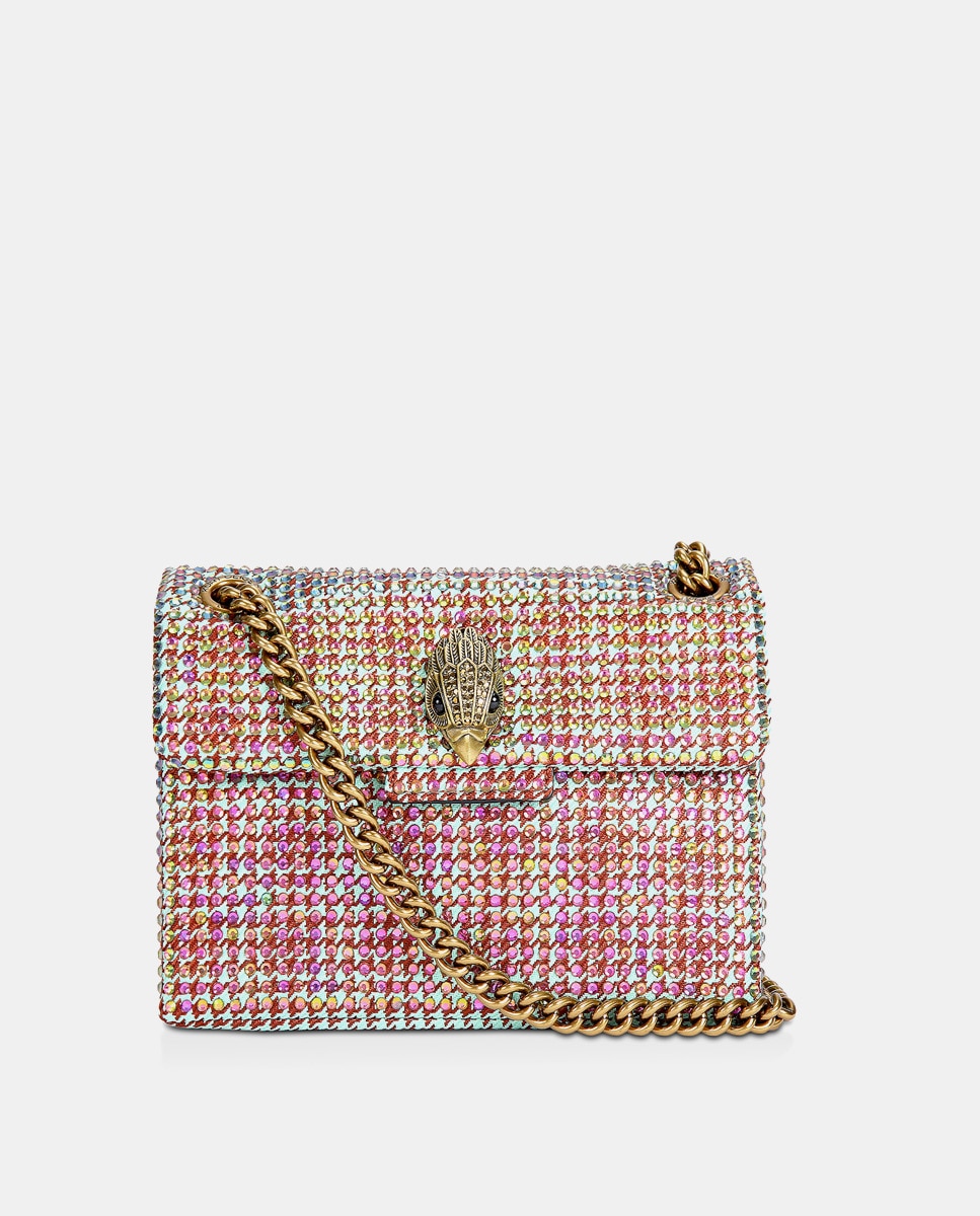 Petit sac à bandoulière Kensington en tissu pieddepoule