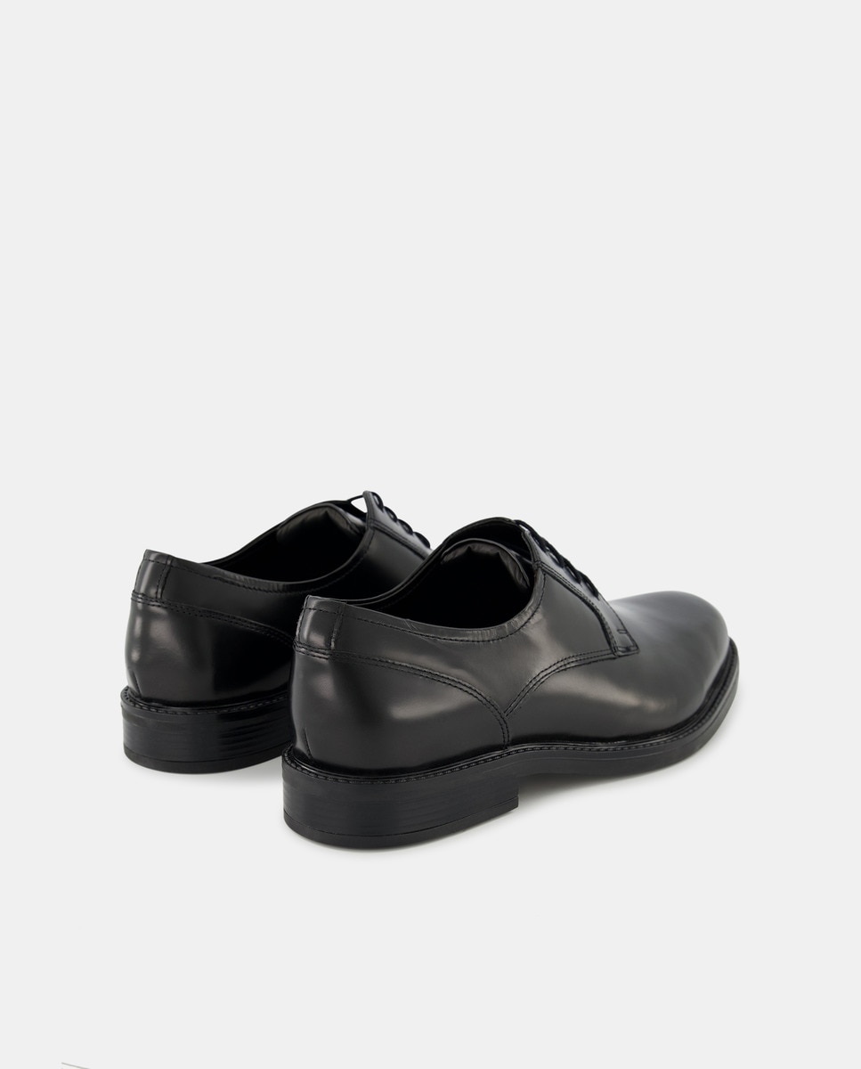 Zapato cordones piel florentic con piso de goma Negro-3