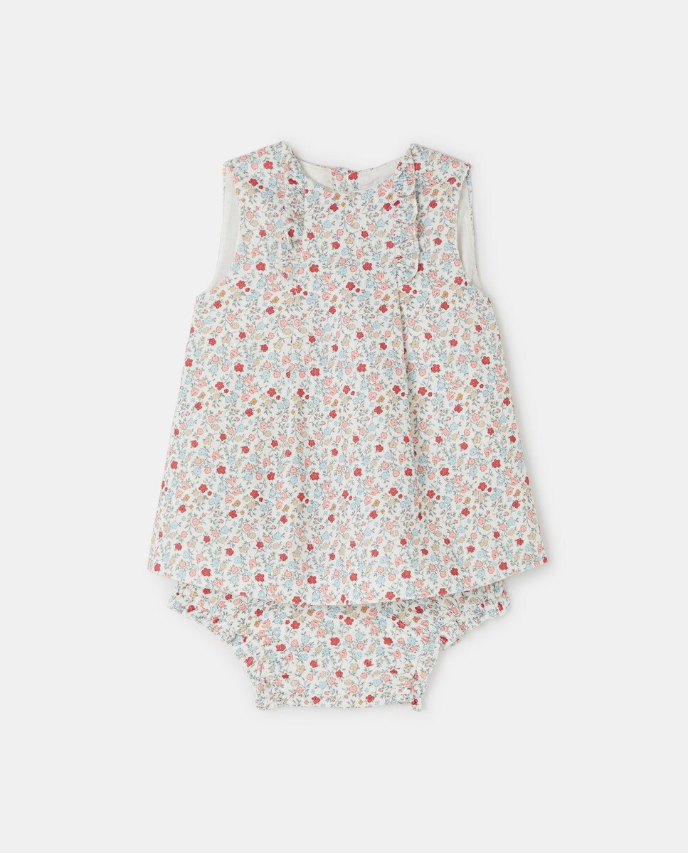 Robe salopette à col rond