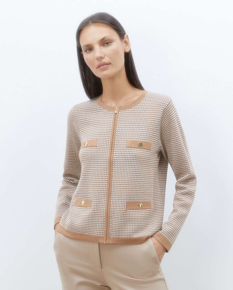 Veste à encolure ronde