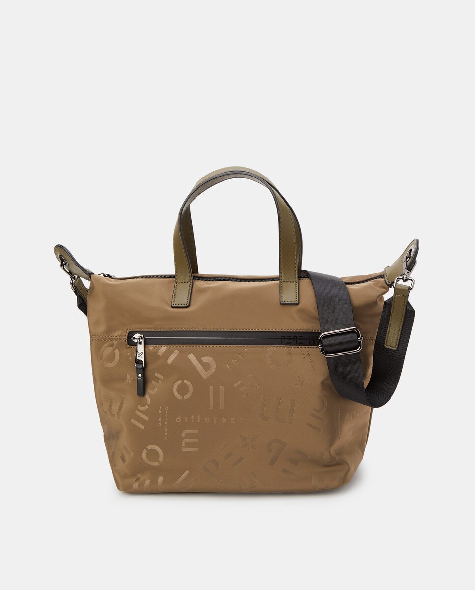 Sac cabas avec logos à bandoulière amovible