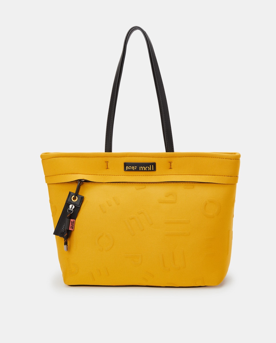 Sac cabas en néoprène avec logo gravé ton sur ton