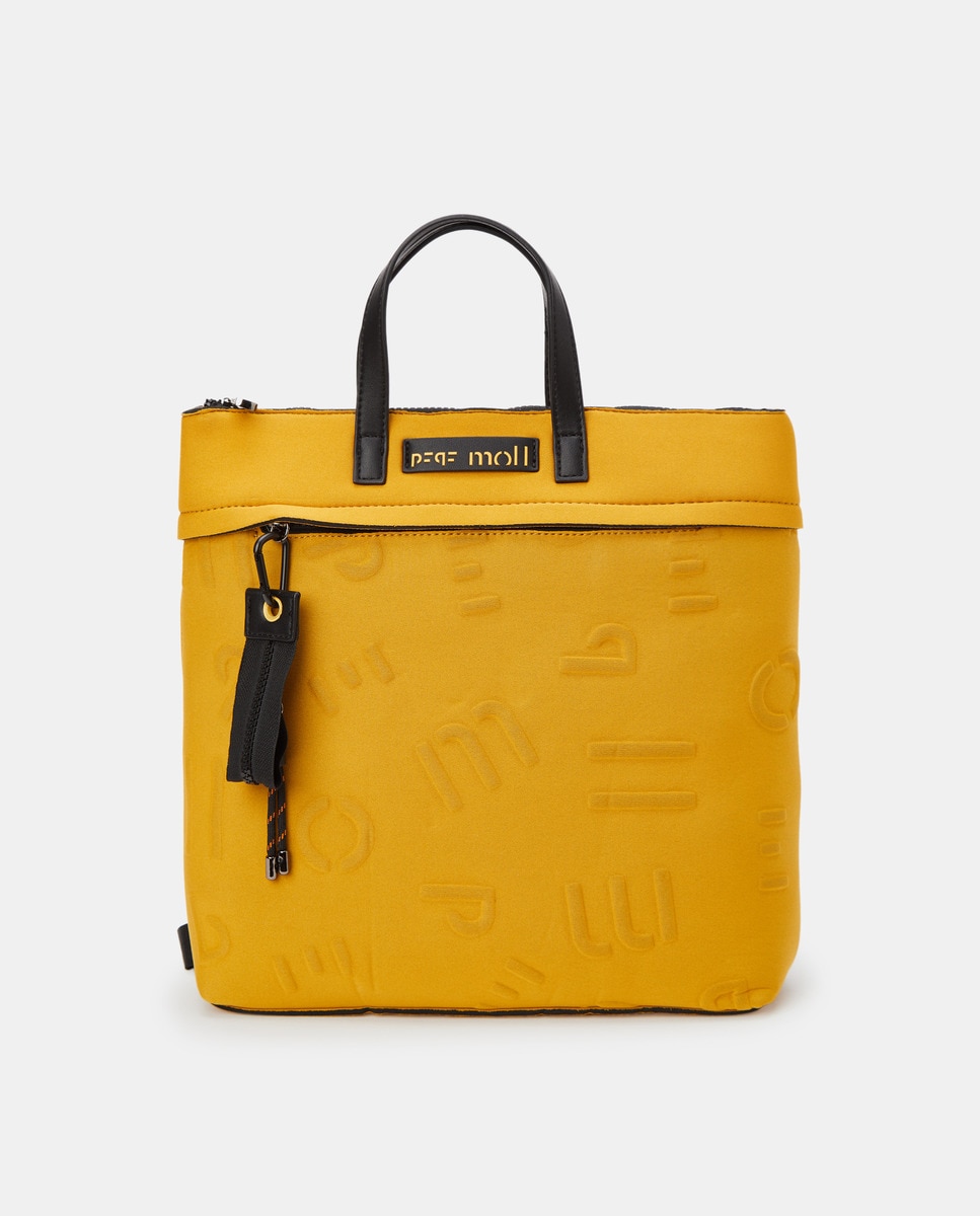 Sac à dos en néoprène avec logo gravé ton sur ton