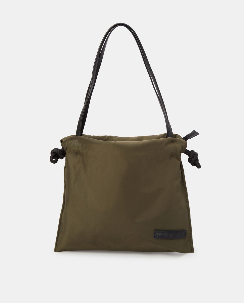 Grand sac seau en nylon uni zippé
