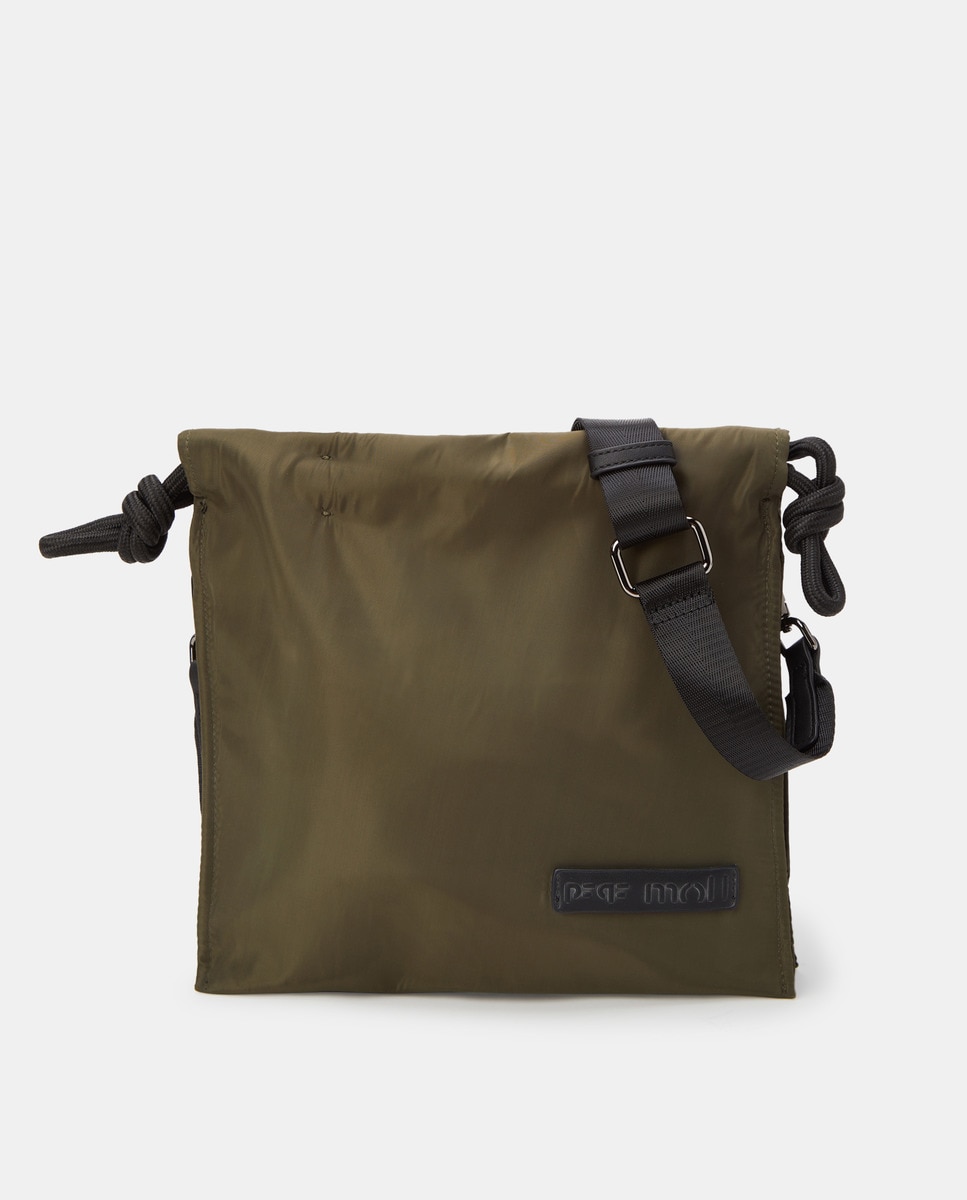 Sac à bandoulière forme seau moyen en nylon zippé