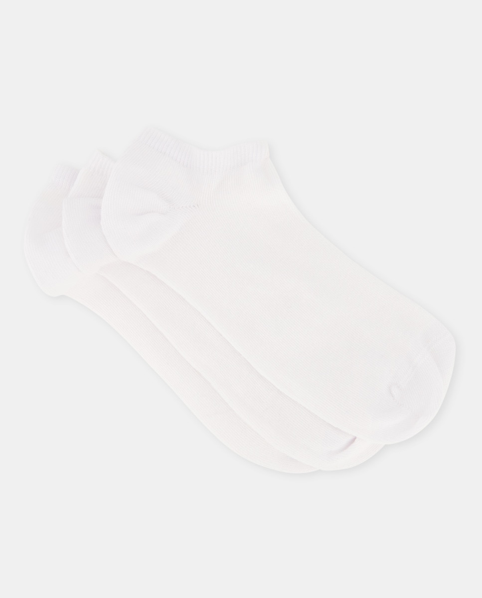 Lot de trois paires de chaussettes invisibles unies