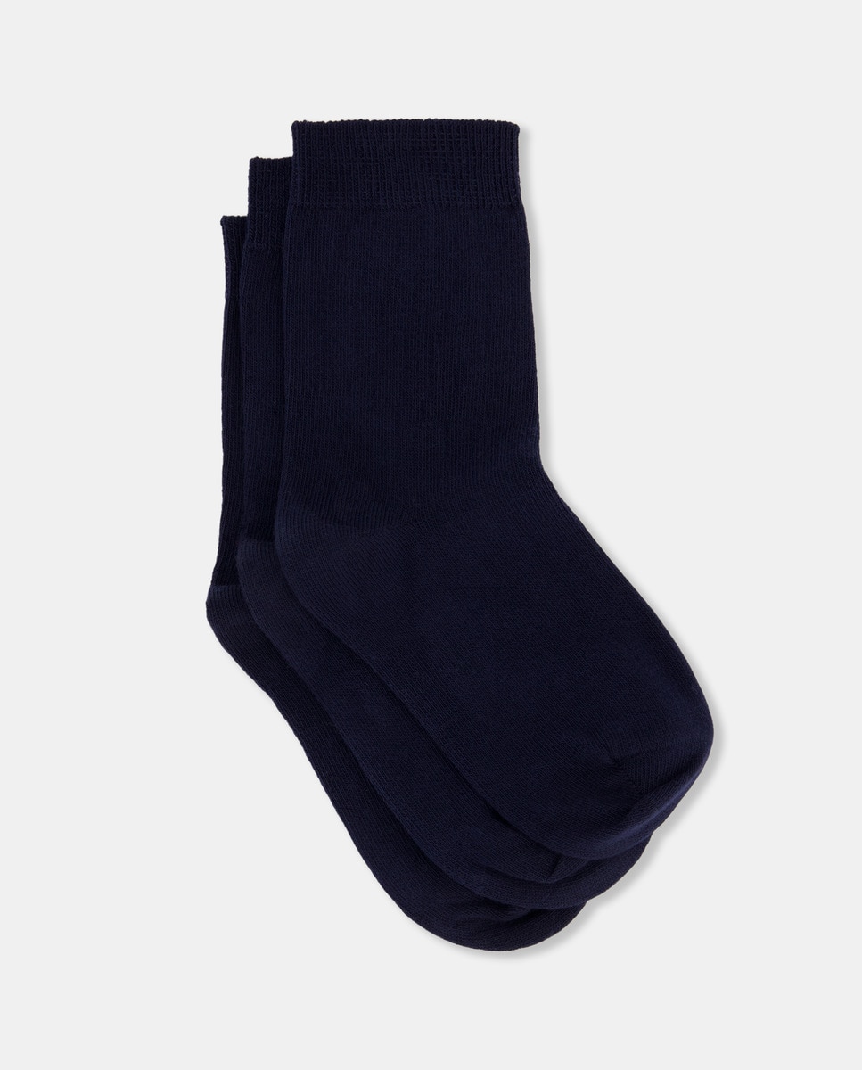 Lot de trois paires de chaussettes unies