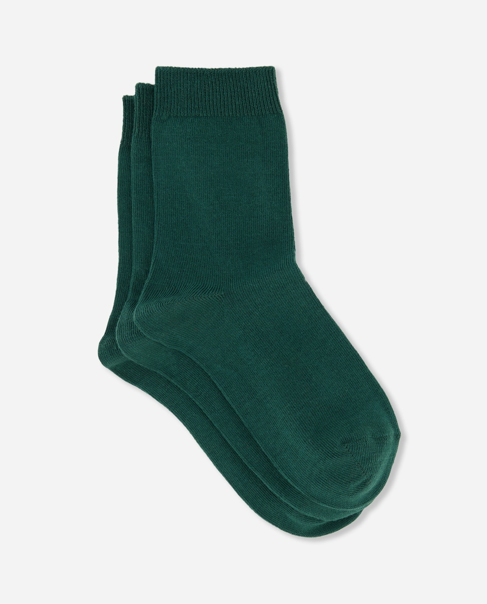 Lot de trois paires de chaussettes unies