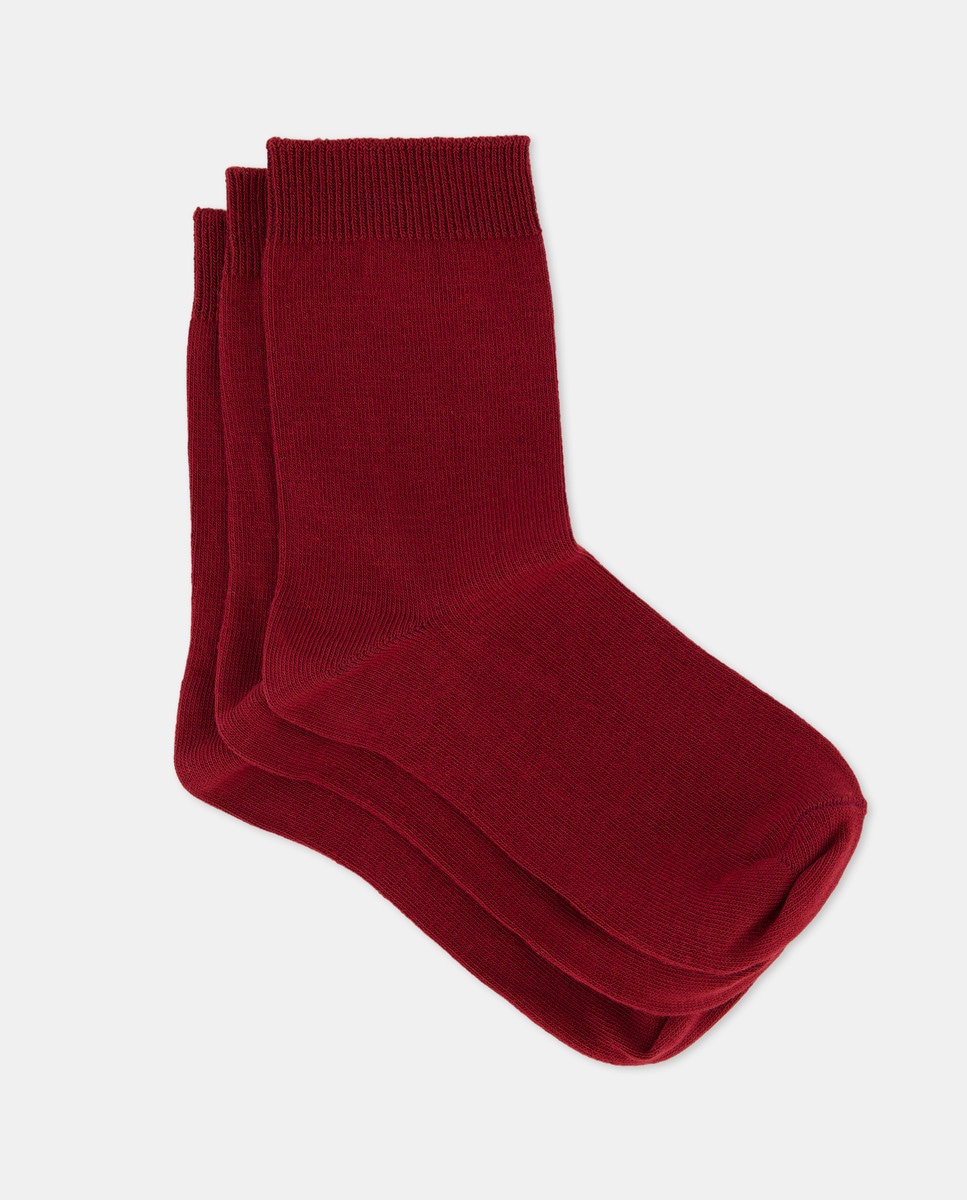 Lot de trois paires de chaussettes unies