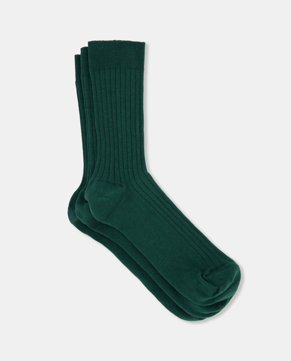 Lot de trois paires de chaussettes côtelées