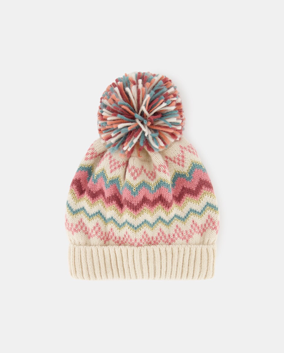 Bonnet jacquard fil lurex assorti