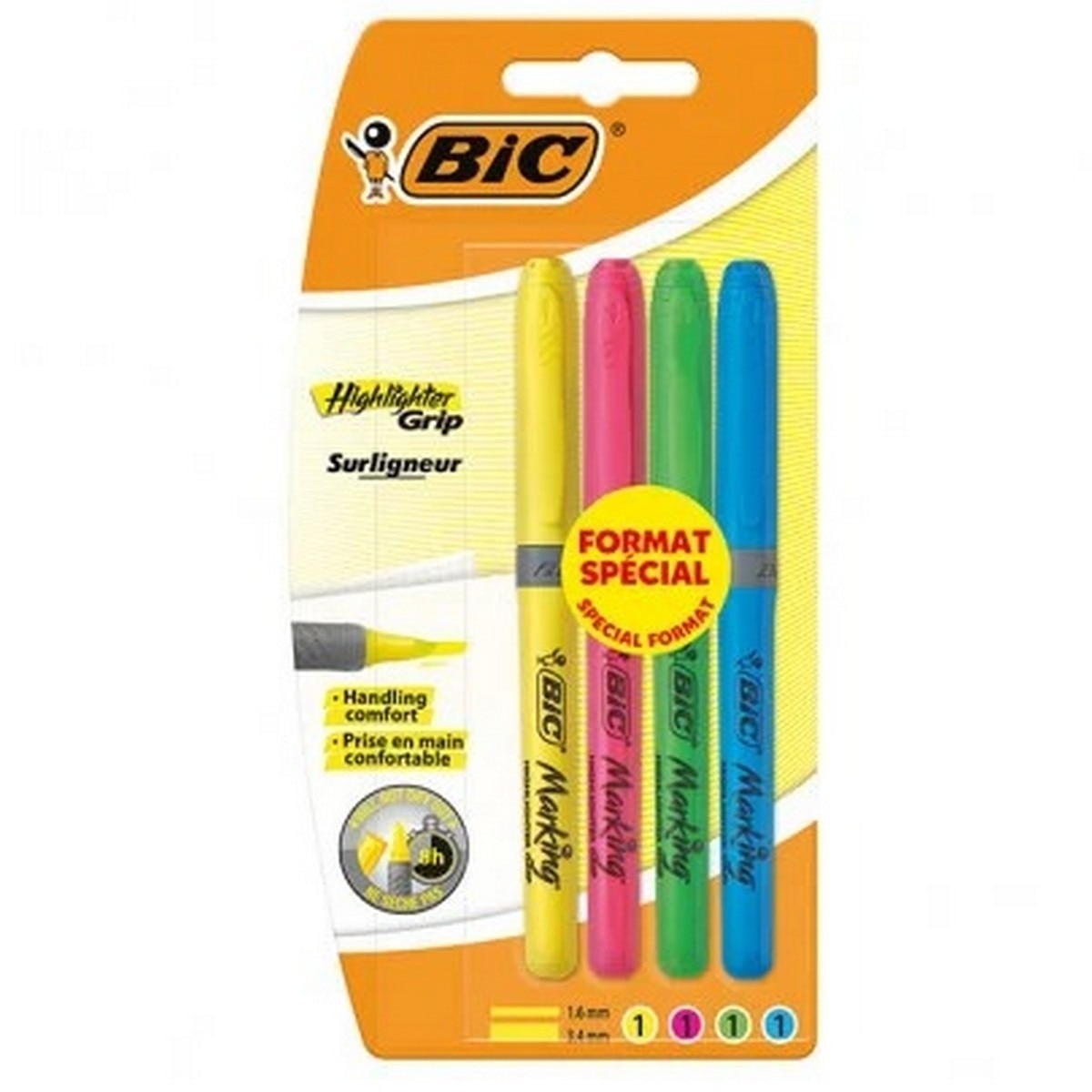 Imagem 0 de Marcadores Highlighter Grip BIC