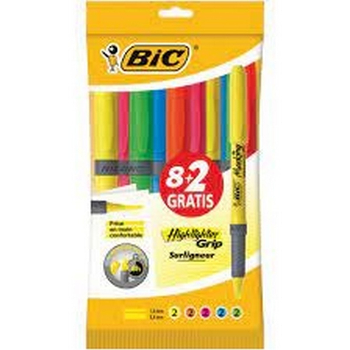 Imagem 0 de Marcadores Highlighter Grip 8 Unidades BIC
