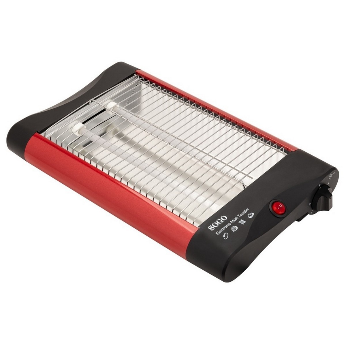 Torradeira Sogo Horizontal TOS-SS-5316 de 600 W - Vermelho Vermelho / Preto-1