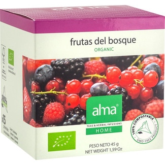 infusión de frutas de bosque ecológica estuche 15 bolsitas biodegradables - Alma Home
