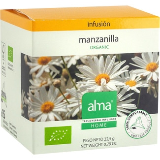 infusión de manzanilla ecológica estuche 15 bolsitas biodegradables - Alma Home