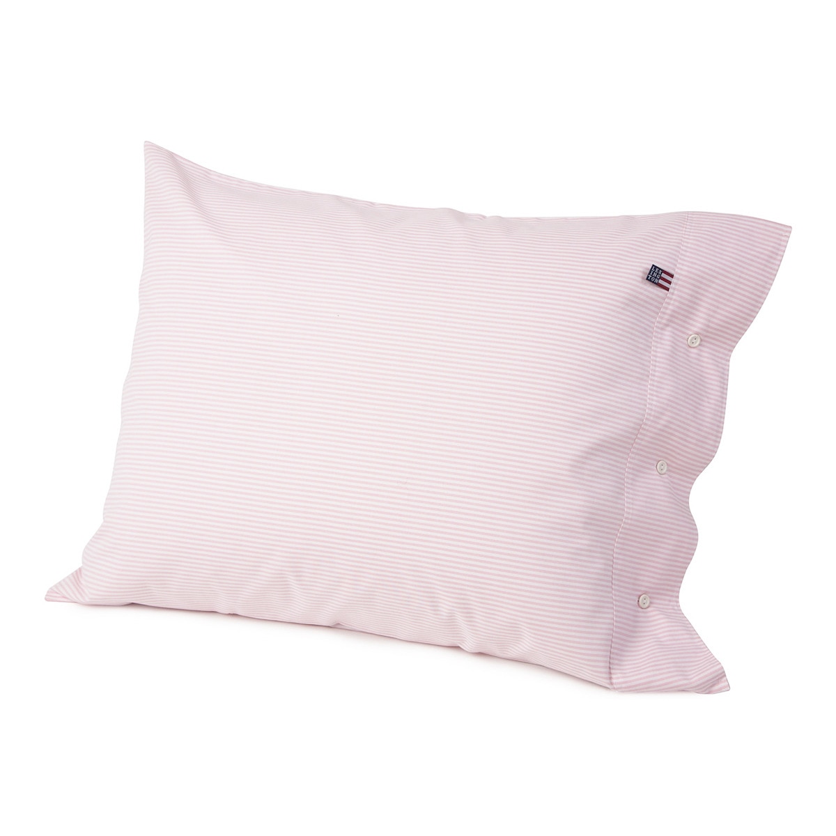 Capa de almofada de algodão Básico Riscas Rosa-3
