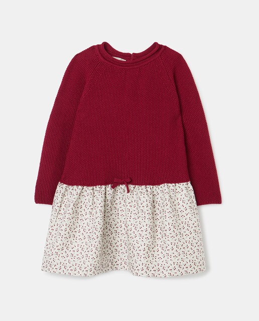 Imagen 0 de Vestido de bebé niña con efecto dos piezas