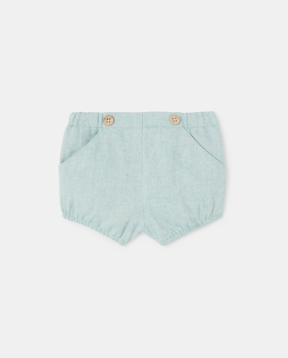 Short uni à boutons